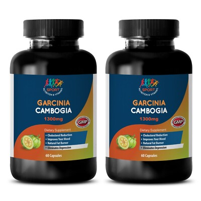 energy boost natural - GARCINIA CAMBOGIA - cholesterol blocker 2 BOTTLE