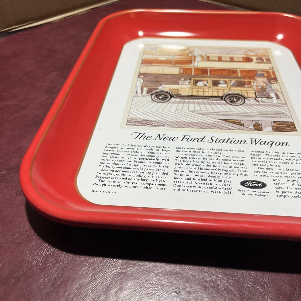 Ford Metal Tray The New Ford Station Wagon Advertising Tray - Image 2 of 4