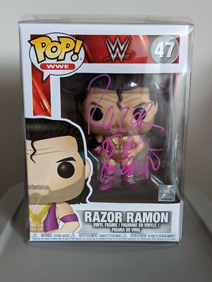 SCOTT HALL RAZOR RAMON AUTOGRAPHED SIGNED FUNKO POP WWE NWO WCW HOF 47 IC  Champ