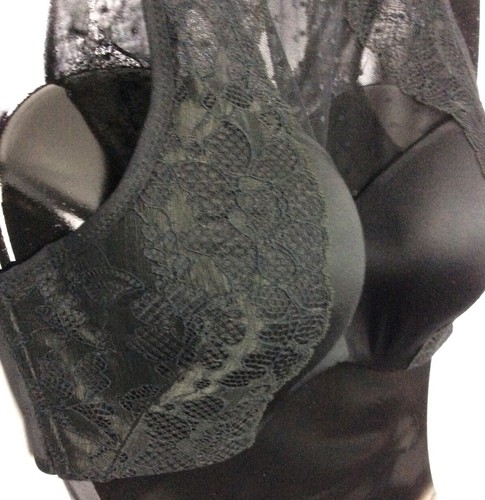 34C NWT Cacique Balconette Bra High-Neck Lightly Lined Black Petite Lane Bryant - Picture 4 of 12