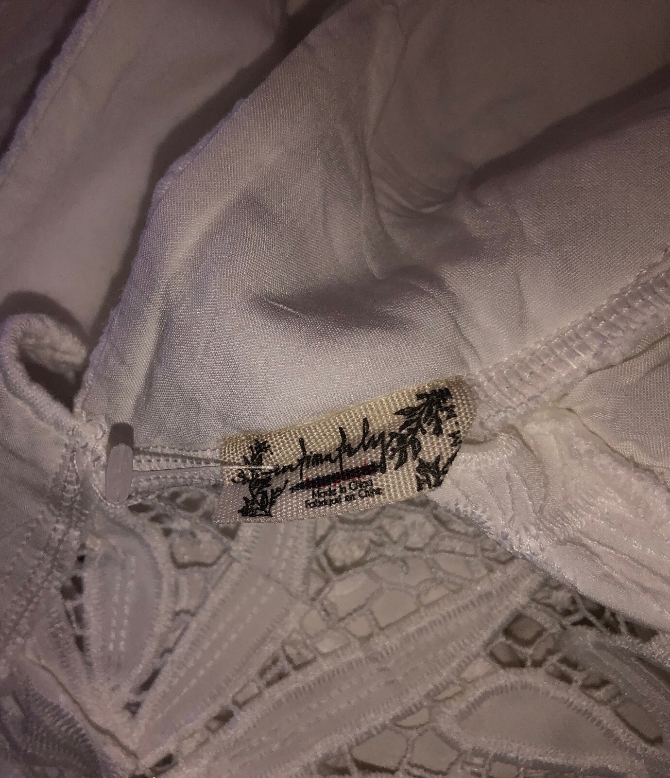 Free People Intimately La Vida  White Lace Sheer Jumpsuit Size Medium NWOT