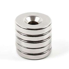 5/10/20/50 5 Sizes Strong Magnets Countersunk Ring Rare Earth Neodymium 5mm Hole