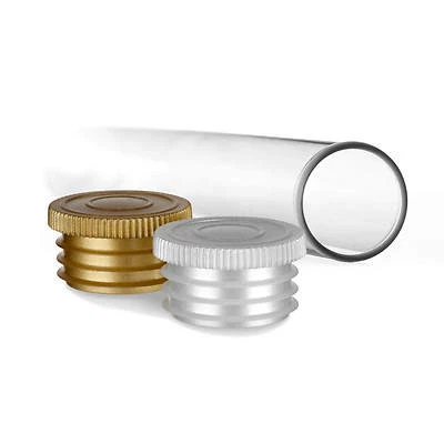 TUUTERS 25x Kunststoff Reagenzgläser mit Verschluss in Gold / Silber ☆ Sonderposten