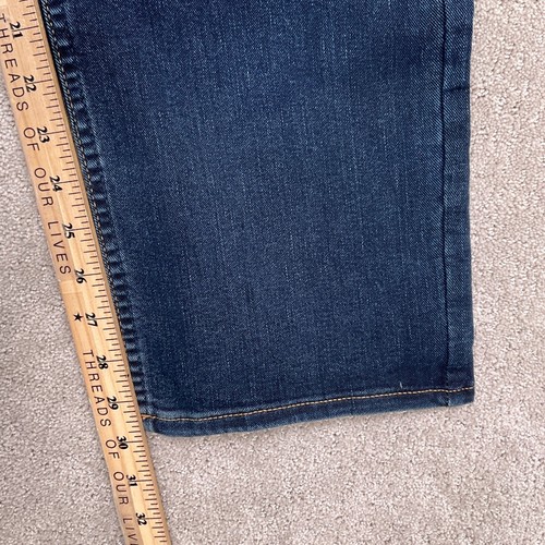 Calvin Klein Jeans Men 34W 30L Blue Whisker Straight Fit Cotton Stretch Denim - Picture 10 of 13