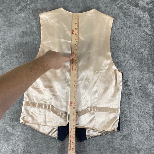 VTG Looney Tunes Vest Mens Small Blue Sleeveless Embroidered Bugs Bunny Leather - Picture 8 of 9