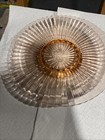Pink Depression Glass Optic Ribbed Panel Ray Ball Footed Cake Plate 12.25" — photo 4