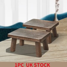 1PC Wooden Stool Shoe Changing Step Stool Seating Home Small Low Stool UK STOCK