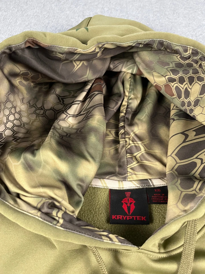 Kryptek Hoodie Marine Buck Hunter Mens XXL Fleece Hunting Mandrake Camo Pullover - Image 4 of 4