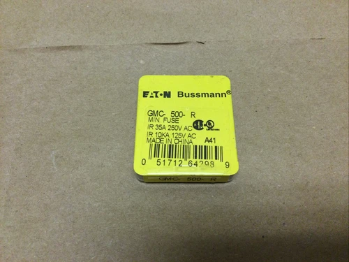 NEW(5 PAK) EATON BUSSMANN GMC-500-R 250VAC 35A 10K 125V AC, FREE SHIPPING