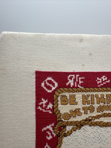 Versículo de la Biblia “Sé amable afectado” de colección para niños vaqueros con punto de cruz cachorro - Imagen 4 de 8