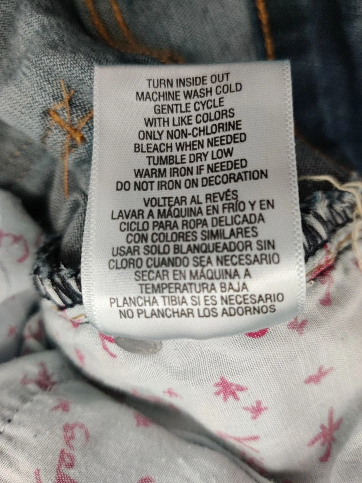 Nicki Minaj Blue denim Shorts,Distressed mid rise, Women’s size 5/6 - Image 4 of 4