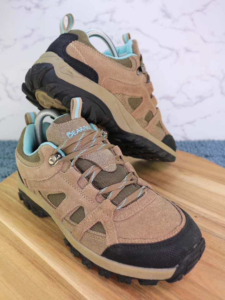 Zapato BearPaw Edgewood Low Hiker G50 marrón/negro/verde azulado 2755M para mujer ¡talla 7,5 de EE. UU.! Foto 2 de 4