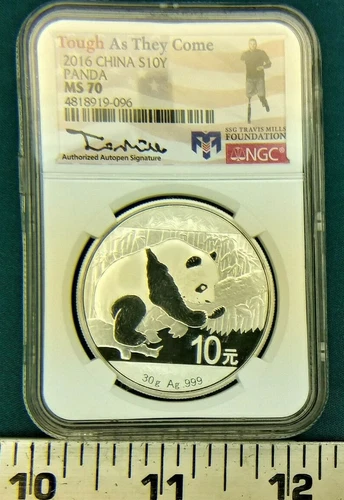 2016 China $10Y Silver Panda NGC MS70  #5182