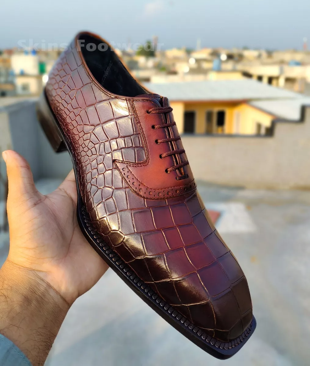 Genuine Crocodile Leather Dress Shoes