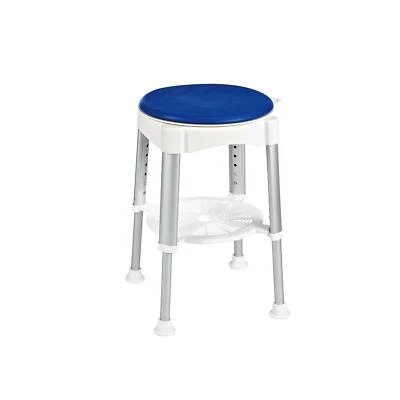 RIDDER Bad-Hocker mit drehbarer Sitzfläche weiß Badschemel höhenverstellbar