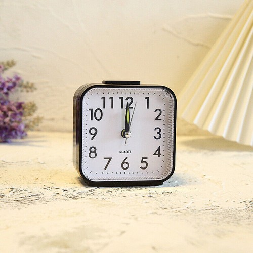 Quartz Alarm Clock With Night Light No Tick Snooze Silent Small Bedside Clocks - Picture 12 of 19