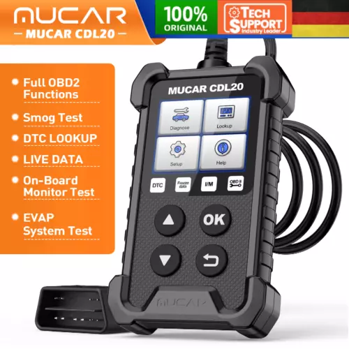 🔥 MUCAR CDL20 Auto Fehlercode Lesegerät OBD2 Diagnosegerät Scanner Tool 2025 🔥