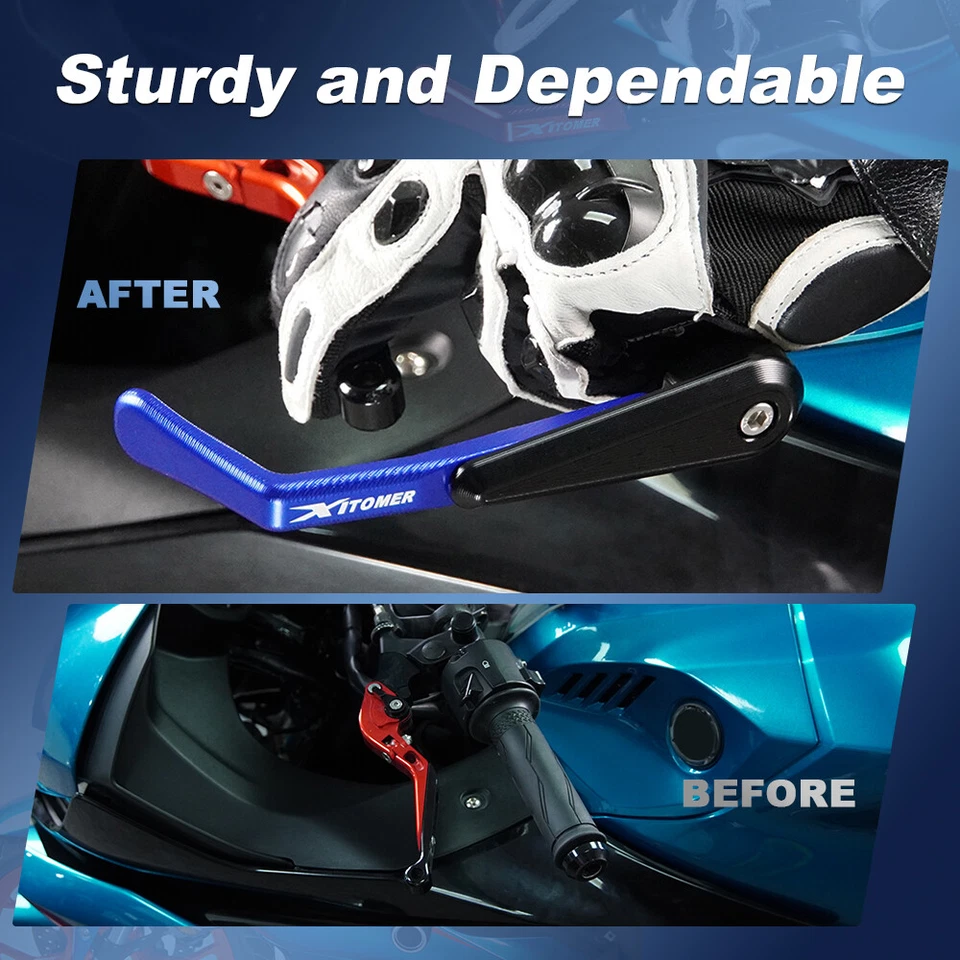 Fit For Kawasaki ZR-7/S 99-03 ZXR400 91-99 1 Set Handlebar Lever Grips Protect - Image 4 of 4