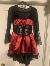 Vampiress Vampire Gothic Witch Costume Dress Junior Size Medium 7-9