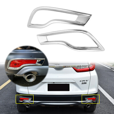 For Honda CRV 2017-2018 2019 CR-V Chrome Trim Rear Bumper