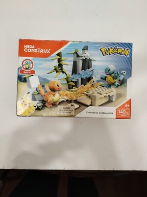 Mega Construx Pokemon Squirtle Vs. Charmander DYF10-140 Pieces New Box Damage 