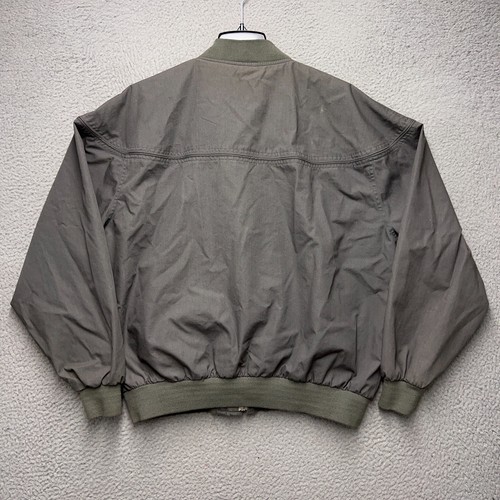 Arnold Palmer Jacket Mens XL Gray Golf Full Zip Outdoor Cotton Blend FLAWS - Picture 9 of 13