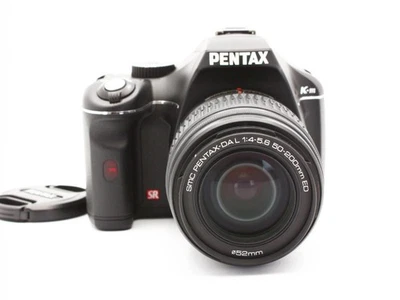 [Exc+5] PENTAX K-m Digital SLR Camera DAL 50-200mm Lente Negro De JAPÓN - Imagen 1 de 4