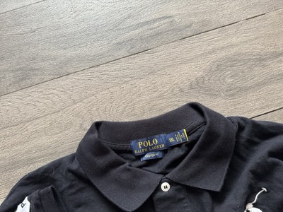 Polo Ralph Lauren ブラックポロシャツ NEW YORK 5 Polo Ralph Lauren New York USA #5 Polo Shirt Big Pony Chief Keef