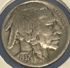 1937 D Buffalo Nickel **Free Shipping**