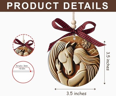 Horse Ornaments for Christmas Tree, Gifts Women, and Girls 
