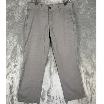 Y2K GAP Khakis The Original Khaki Mens 32W 30L Gray Striped Cotton Pants