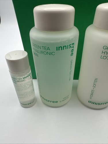 Innisfree Green Tea Hyaluronic SkinCare Set 4 Hydrate NIB expiration 02/27 KT - Picture 8 of 9