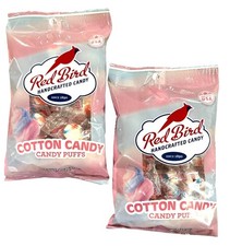 2pc Set 4 oz Each RED BIRD Handcrafted Cotton Candy Puffs Easter Treats Fat-free