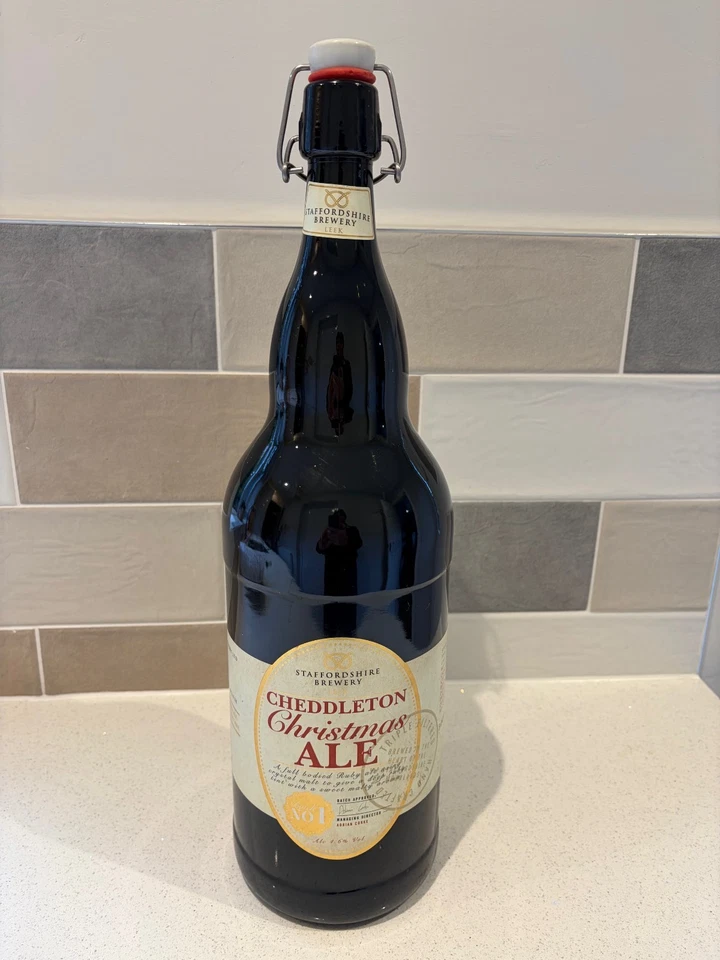 Empty Giant Cheddleton Brewery Christmas Ale Bottle. 3 litre Flip Top, 49cm - Image 2 of 4