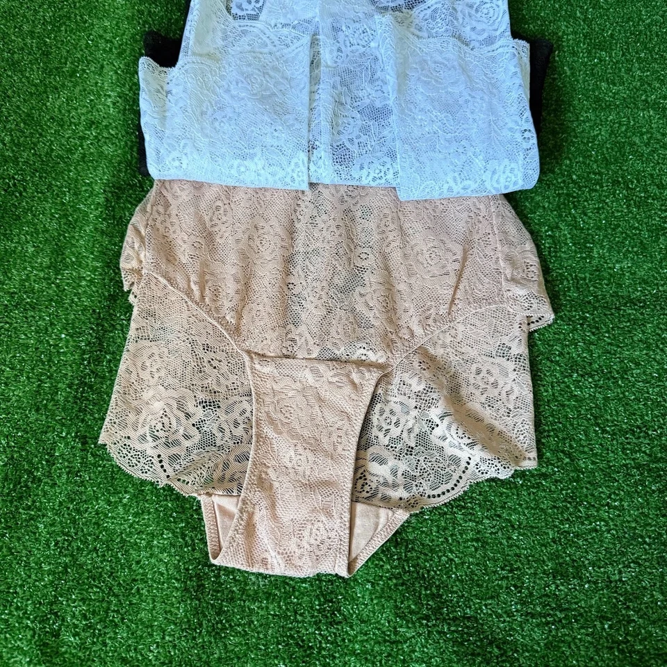 Paquete de 3 bragas negras con cordones Secret Treasures talla grande 3XL NUEVAS Foto 3 de 4