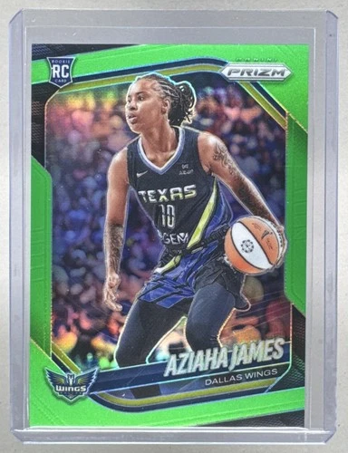 Aziaha James 2025 Panini WNBA Prizm #83 Lime Green Rookie RC /225