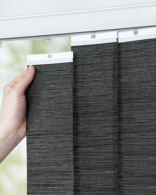Vertical Blind Replacement Slats, 3.5×82.5 In, Black | Light Filtering Material,