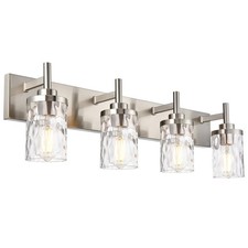 Bathroom Vanity Lighting Fixtures 4 Lights,Brushed Nickel Bathroom Vanity Lig...