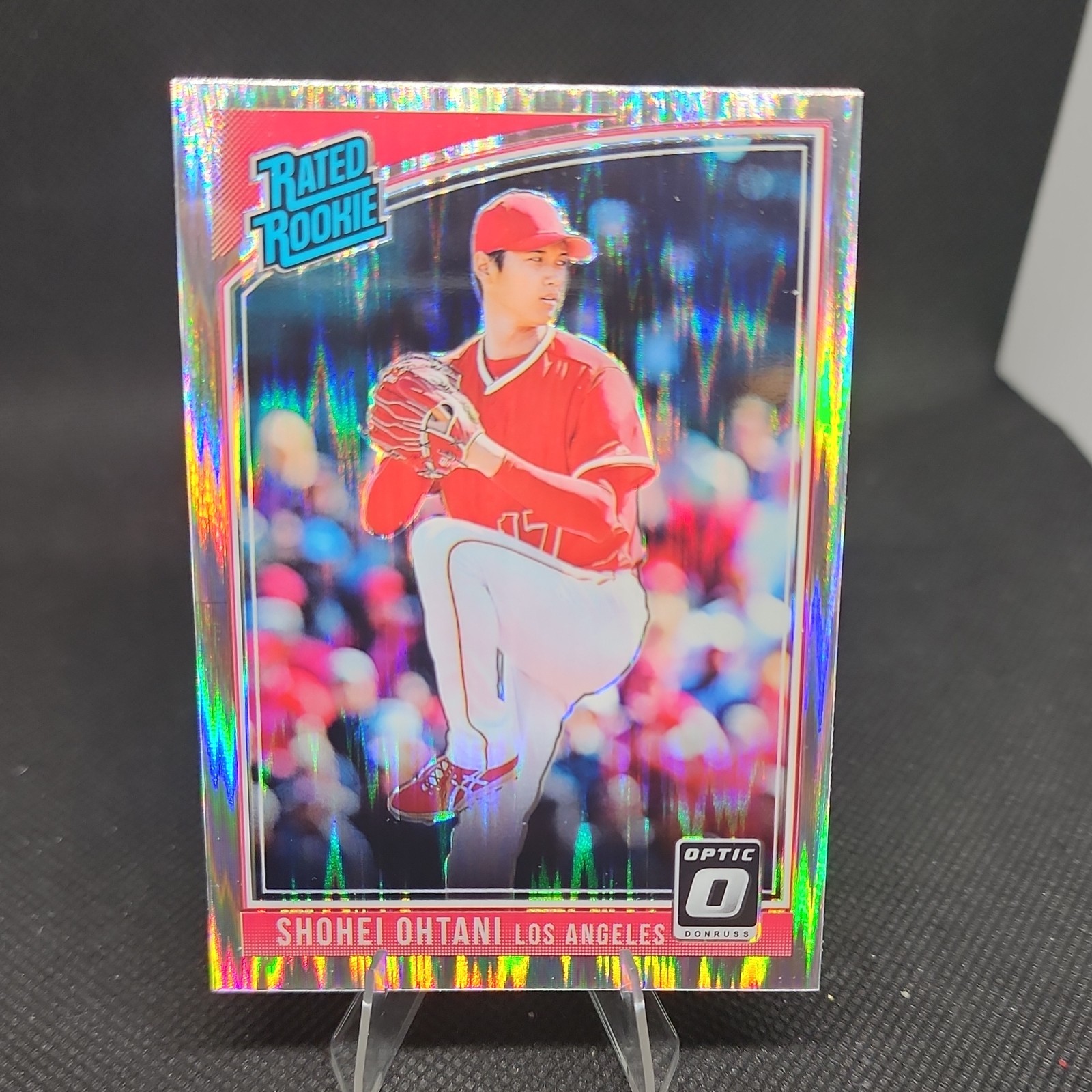 SHOHEI OHTANI 2018 Panini Donruss Optic SHOCK Prizm PARALLEL Rated Rookie #176