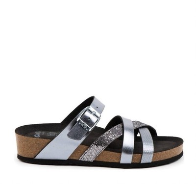 Ara Women's Beth Cork Wedge Slide Sandal Anthracite