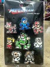 RARE Video Game Merch - MEGA MAN Enamel Pin Set of 8 by ThinkGeek