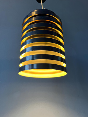 Vintage Blue Danish Mid Century Pendant Lamp