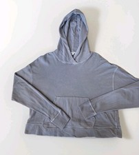 Standard James Perse Women's Size 1 Pullover Hoodie Blue 100 Supima Cotton