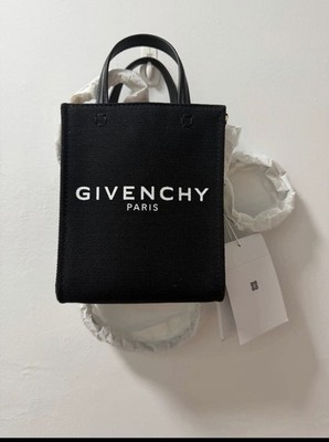 Givenchy black G vertical mini canvas tote bag NWT and dust bag