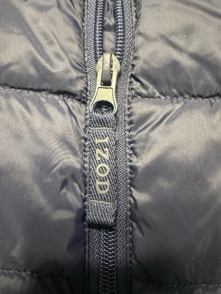 Men’s Puffy Izod Vest: Blue-Size Large - Image 3 of 4