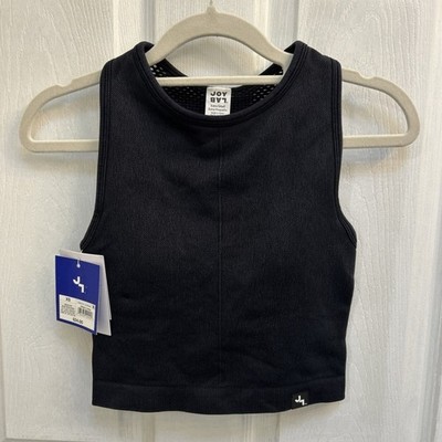 NWT JoyLab Cropped Fit High-Neck Padded Shirt Tank size XS - Black Onyx