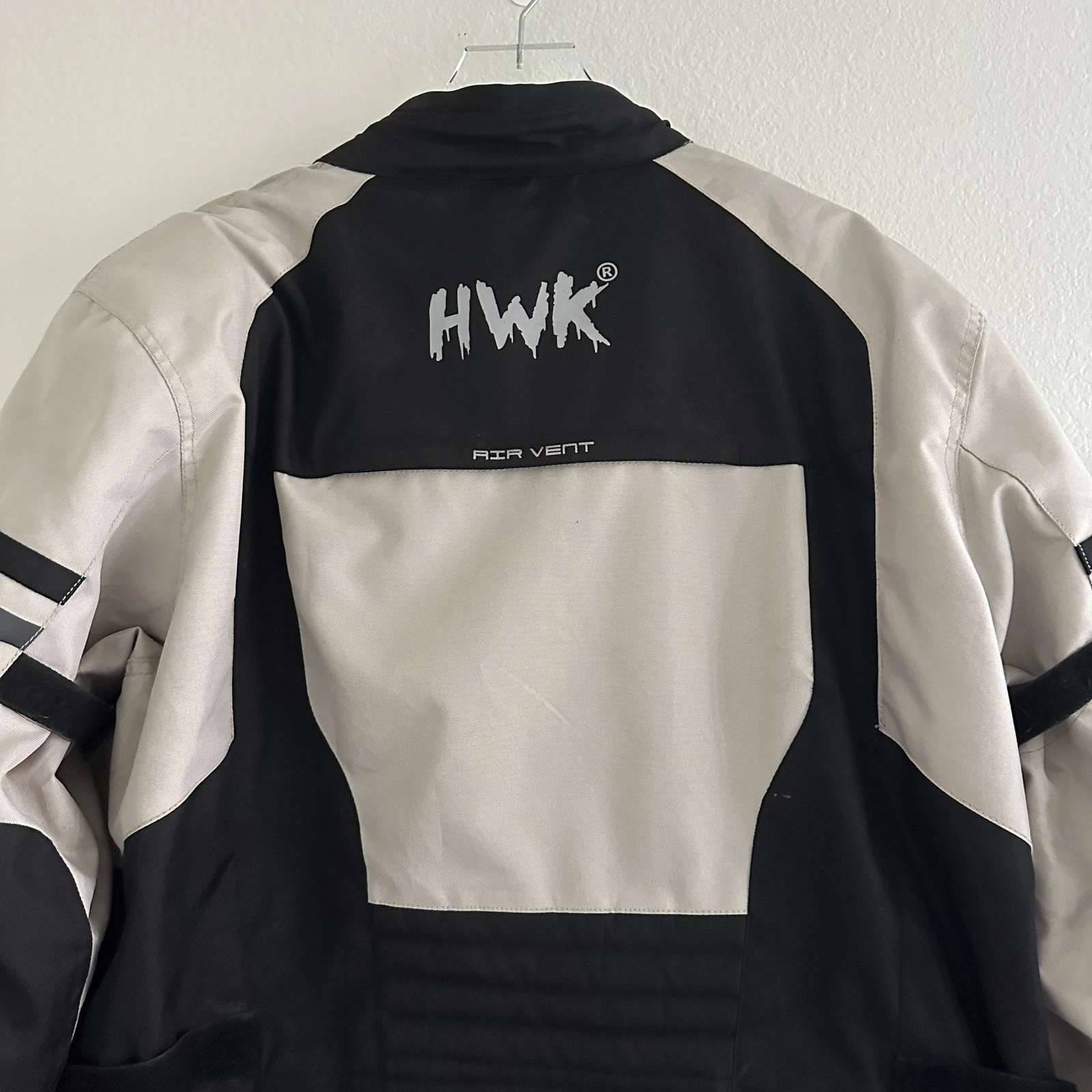 HWK Motorcycle Jacket Mens XXL Grey Black Padded Armor Vent Biker Touring image 11