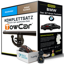 Für BMW 5er GT Gran Turismo F07 Anhängerkupplung abnehmbar +eSatz 7pol 14- Set