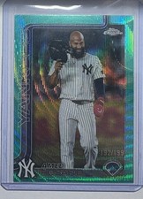 2025 Topps Chrome Amed Rosario Aqua Wave Refractor /199 Very Clean NM-MINT MLB