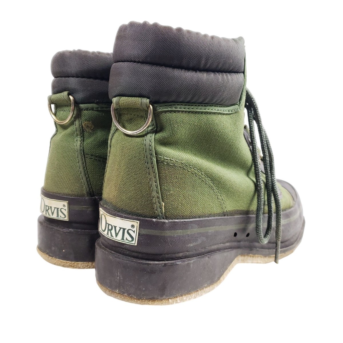 Orvis Mens Size 8 Green Canvas Wading Fishing Felt Bottom  display picture 1